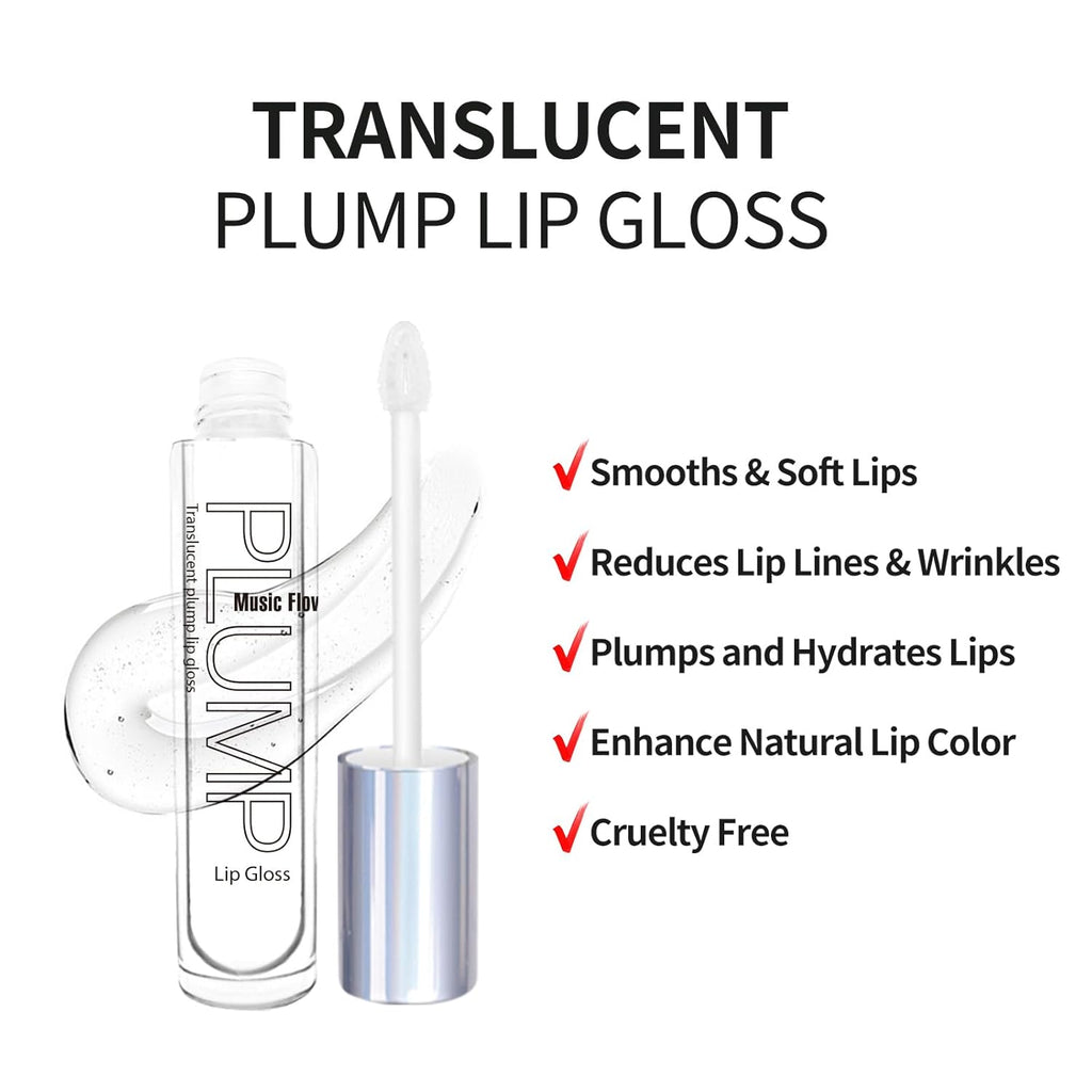 Lip Plumper, Softer and Fuller Lips, Moisturizing Lip Care with Clear Gloss Formula