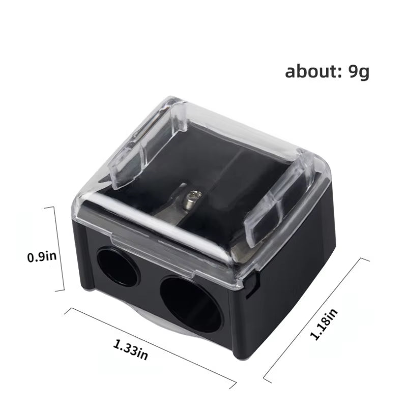 Eyeliner Pencil Eyebrow Pencil Makeup Pencil Sharpener Size Double Hole Design Pencil Curling Tool