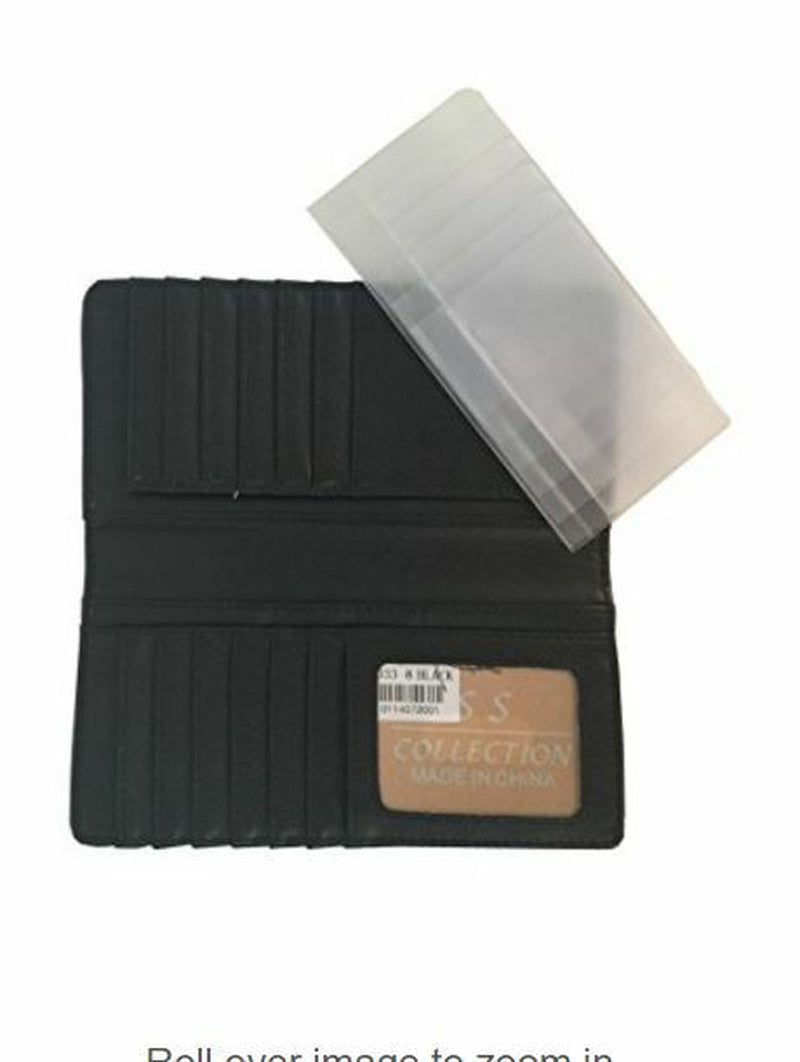 Texas State Mens Wallet Western Bifold Check Book Ostrich Black