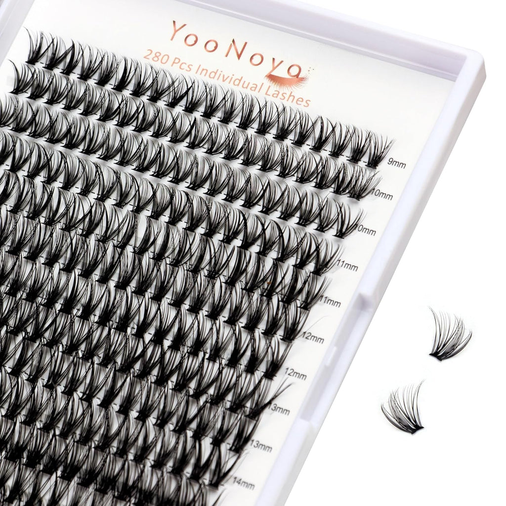 Wispy Cluster Lashes 144 Pcs 11Mm Natural Individual Eyelashes Wispy C D Curl DIY Cluster Eyelash Extensions Super Thin Band Eyelashes (Qf-11Mm)