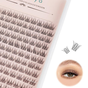 Wispy Cluster Lashes 144 Pcs 11Mm Natural Individual Eyelashes Wispy C D Curl DIY Cluster Eyelash Extensions Super Thin Band Eyelashes (Qf-11Mm)