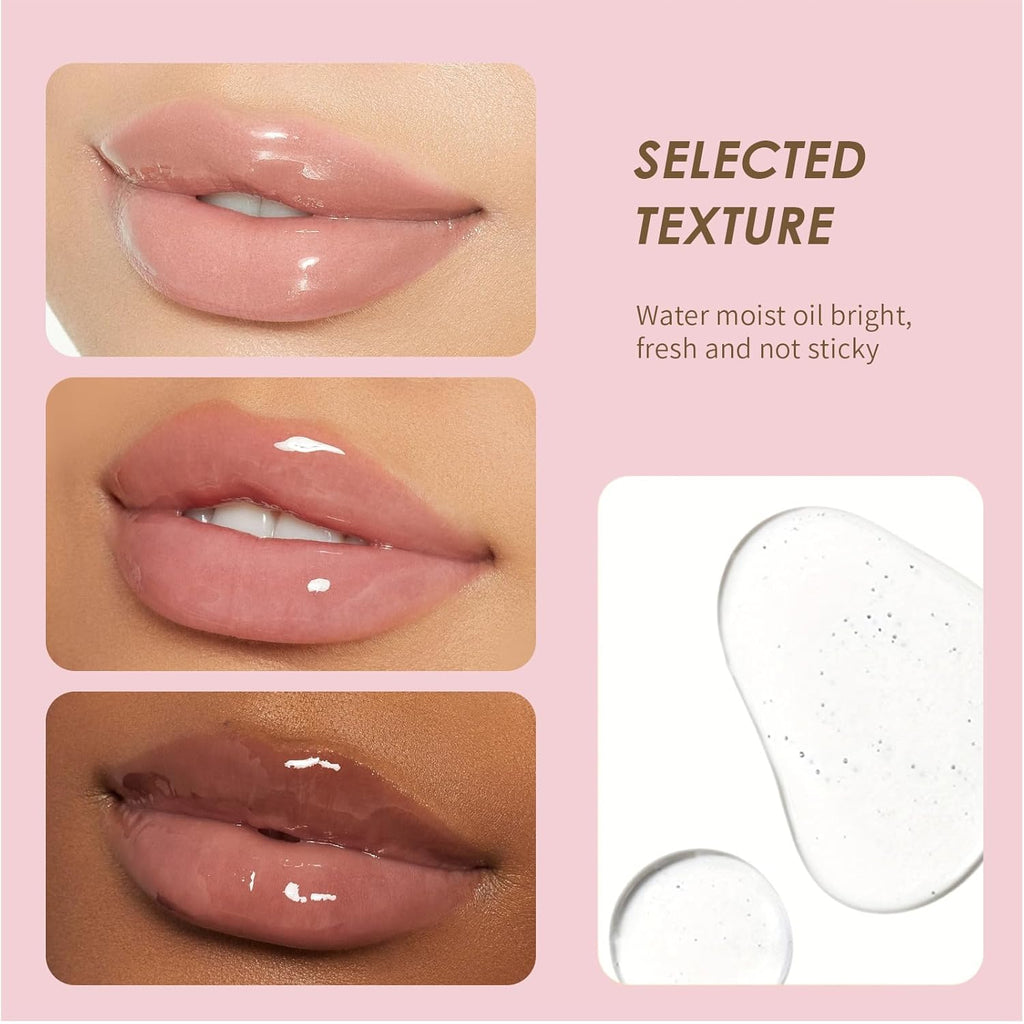 Lip Plumper, Softer and Fuller Lips, Moisturizing Lip Care with Clear Gloss Formula
