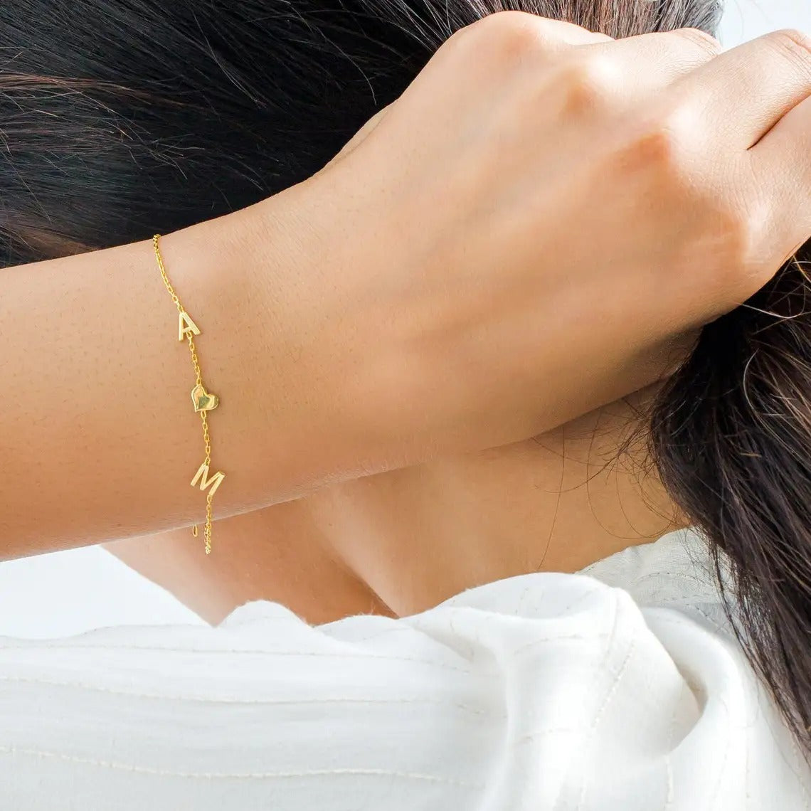 Initial Letter Bracelet – Custom Name Bracelet for Women, Men & Kids – Personalized Gold or Silver Bracelet – Birthday, Christmas, Mother’s Day Gift