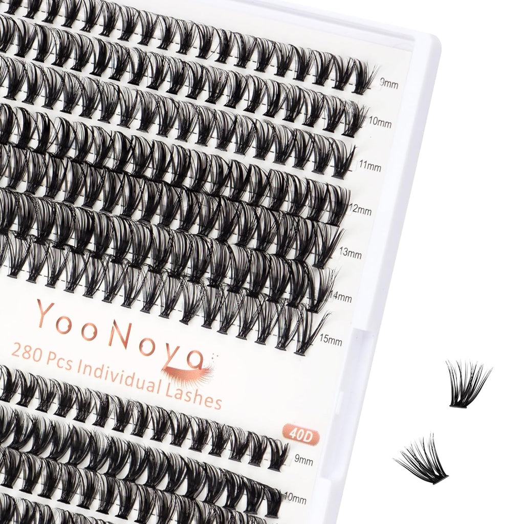 Wispy Cluster Lashes 144 Pcs 11Mm Natural Individual Eyelashes Wispy C D Curl DIY Cluster Eyelash Extensions Super Thin Band Eyelashes (Qf-11Mm)