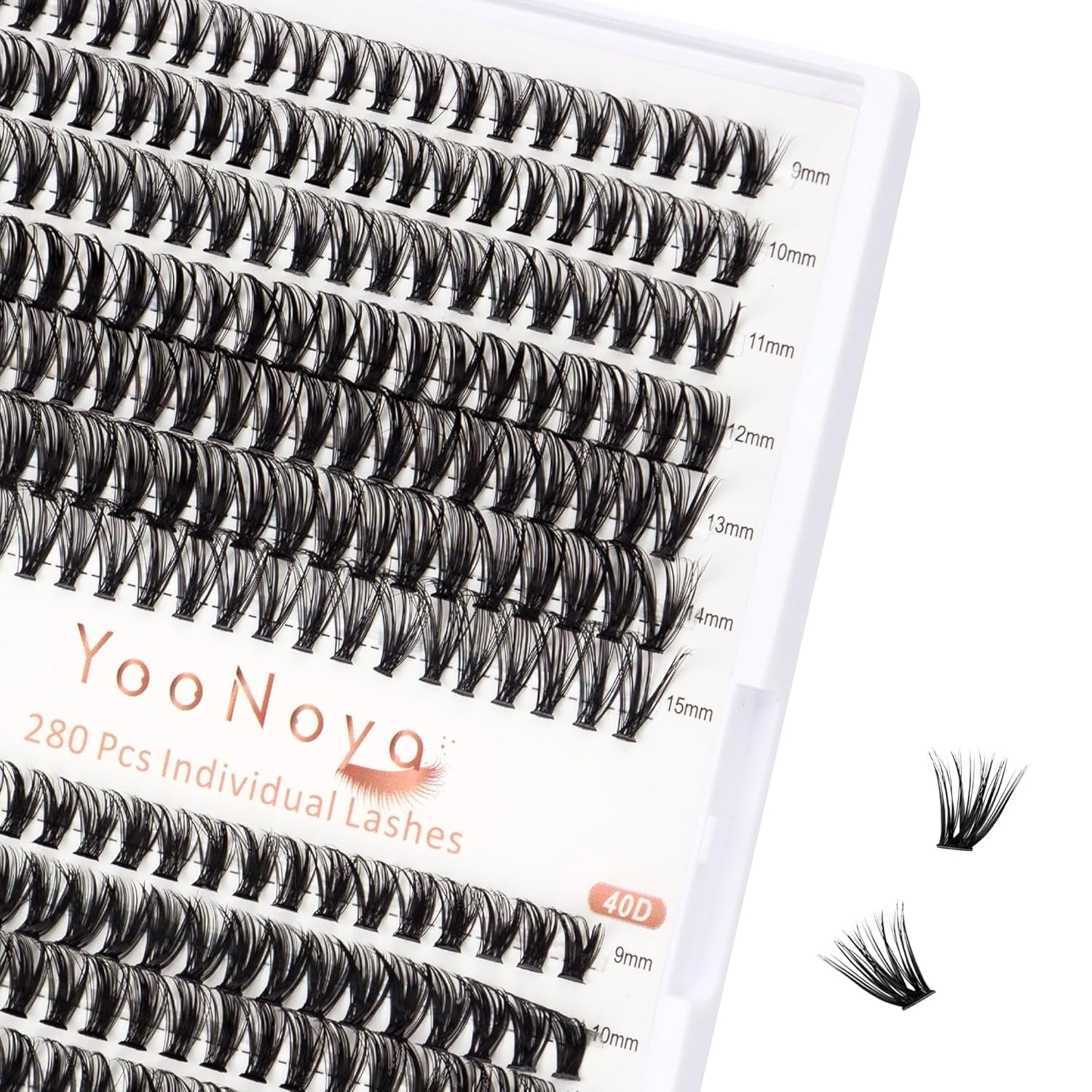 Wispy Cluster Lashes 144 Pcs 11Mm Natural Individual Eyelashes Wispy C D Curl DIY Cluster Eyelash Extensions Super Thin Band Eyelashes (Qf-11Mm)