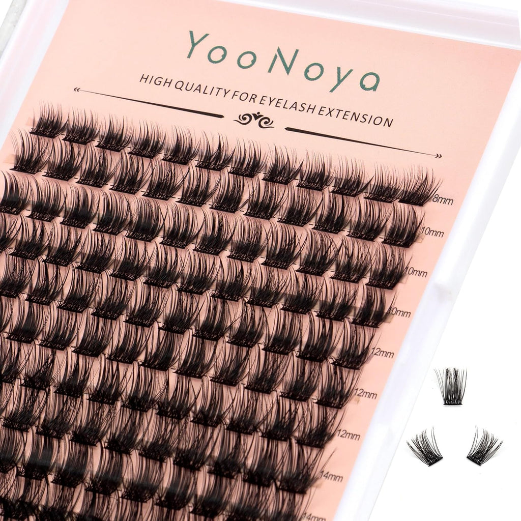 Wispy Cluster Lashes 144 Pcs 11Mm Natural Individual Eyelashes Wispy C D Curl DIY Cluster Eyelash Extensions Super Thin Band Eyelashes (Qf-11Mm)