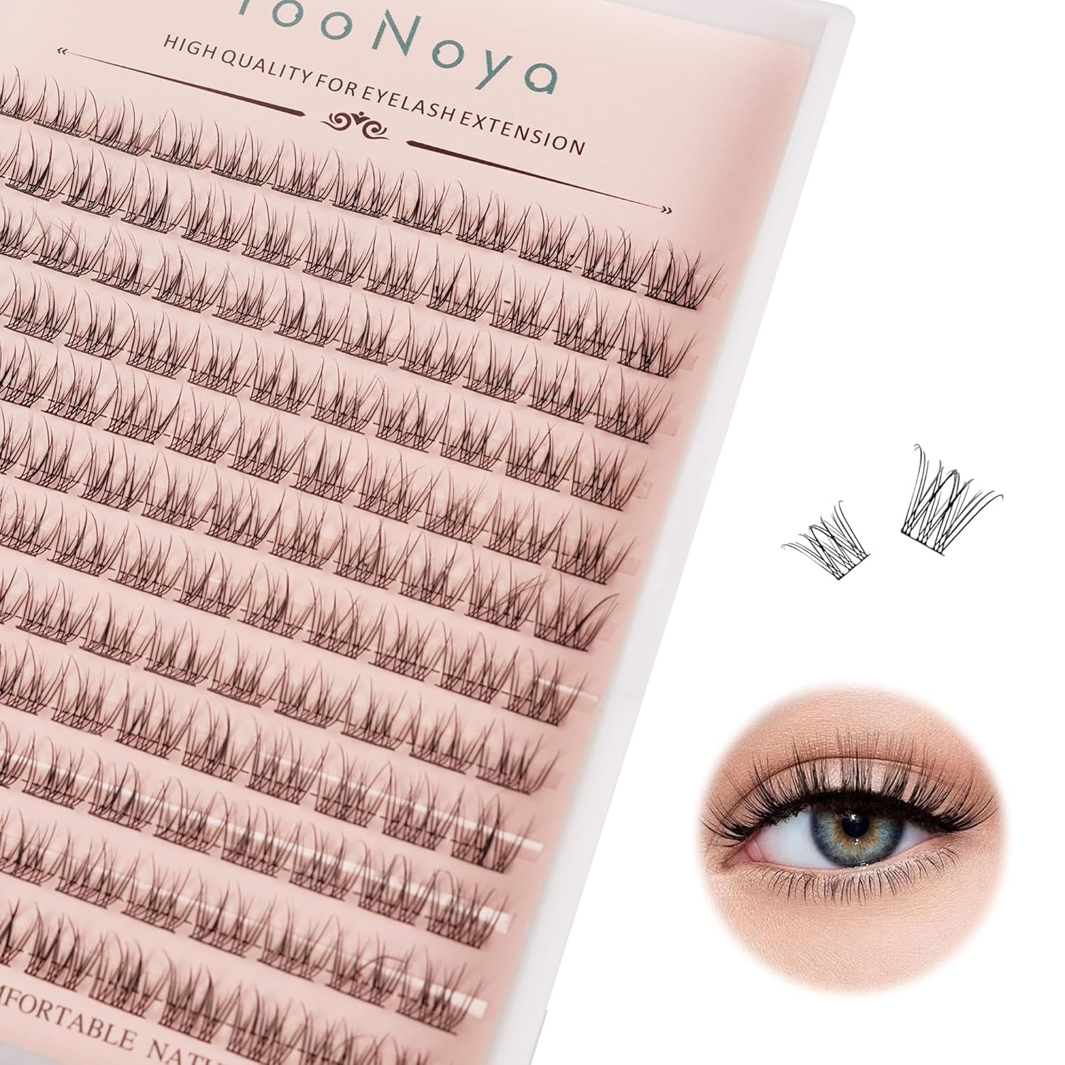 Wispy Cluster Lashes 144 Pcs 11Mm Natural Individual Eyelashes Wispy C D Curl DIY Cluster Eyelash Extensions Super Thin Band Eyelashes (Qf-11Mm)