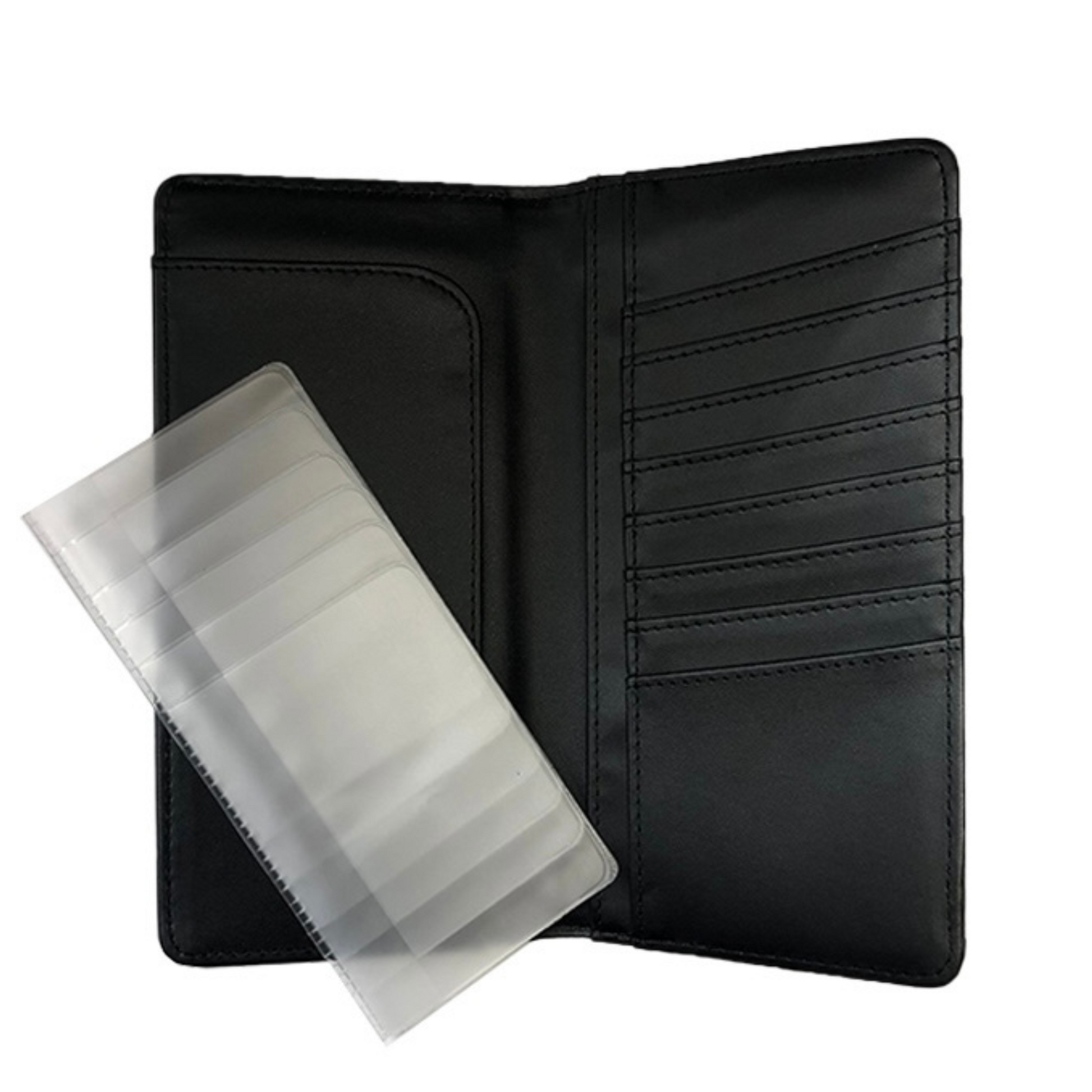 Texas State Mens Wallet Western Bifold Check Book Style Ostrich Brown - Black