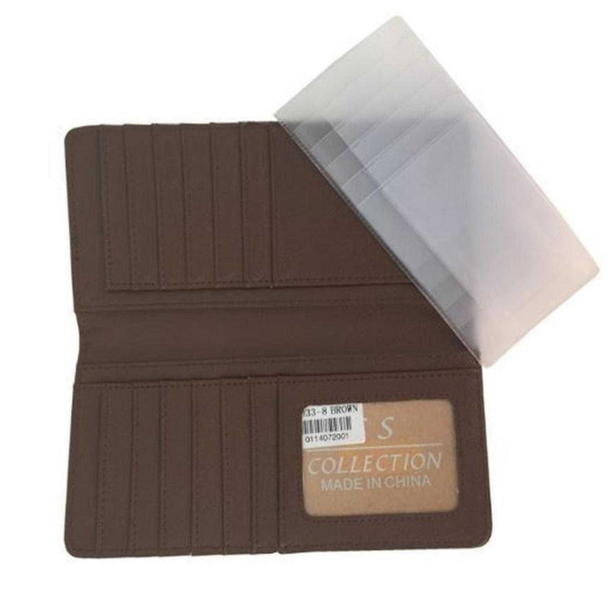 Texas State Mens Wallet Western Bifold Check Book Style Ostrich Brown - Black