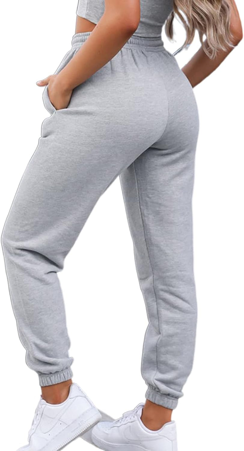 Sweatpants for Teen Girls,Women'S High Waisted Joggers Summer Workout Baggy Yoga Pants Cinch Bottom Trousers