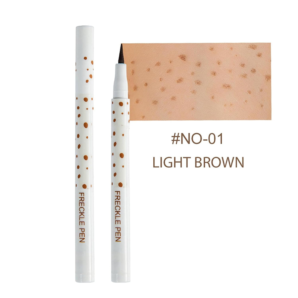 Freckle Pen for Face Waterproof Long Lasting - Natural Faux Freckles Makeup Pen with Precision Tip, Vegan and Cruelty Free, Light Brown for Daily Use and Special Occasions