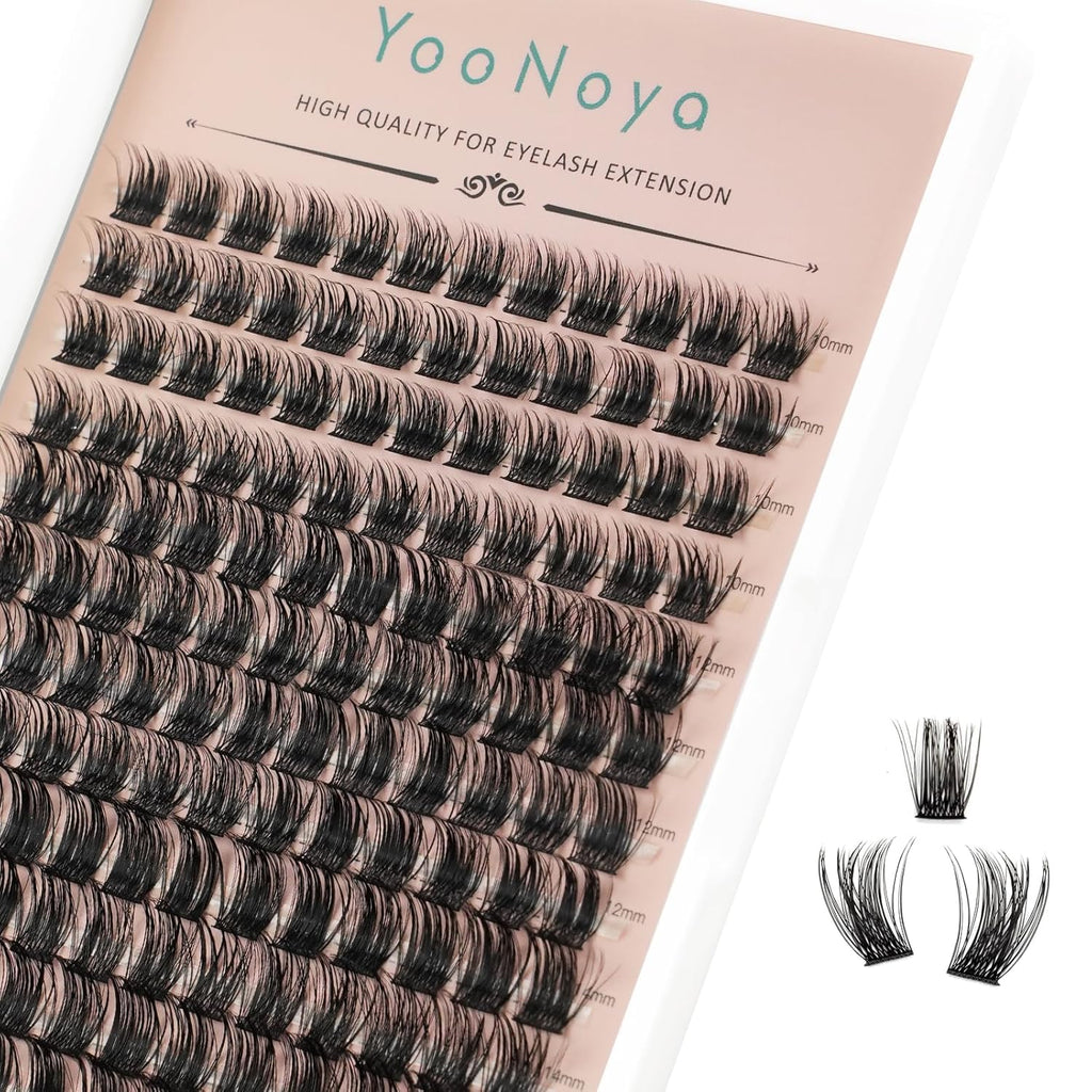 Wispy Cluster Lashes 144 Pcs 11Mm Natural Individual Eyelashes Wispy C D Curl DIY Cluster Eyelash Extensions Super Thin Band Eyelashes (Qf-11Mm)