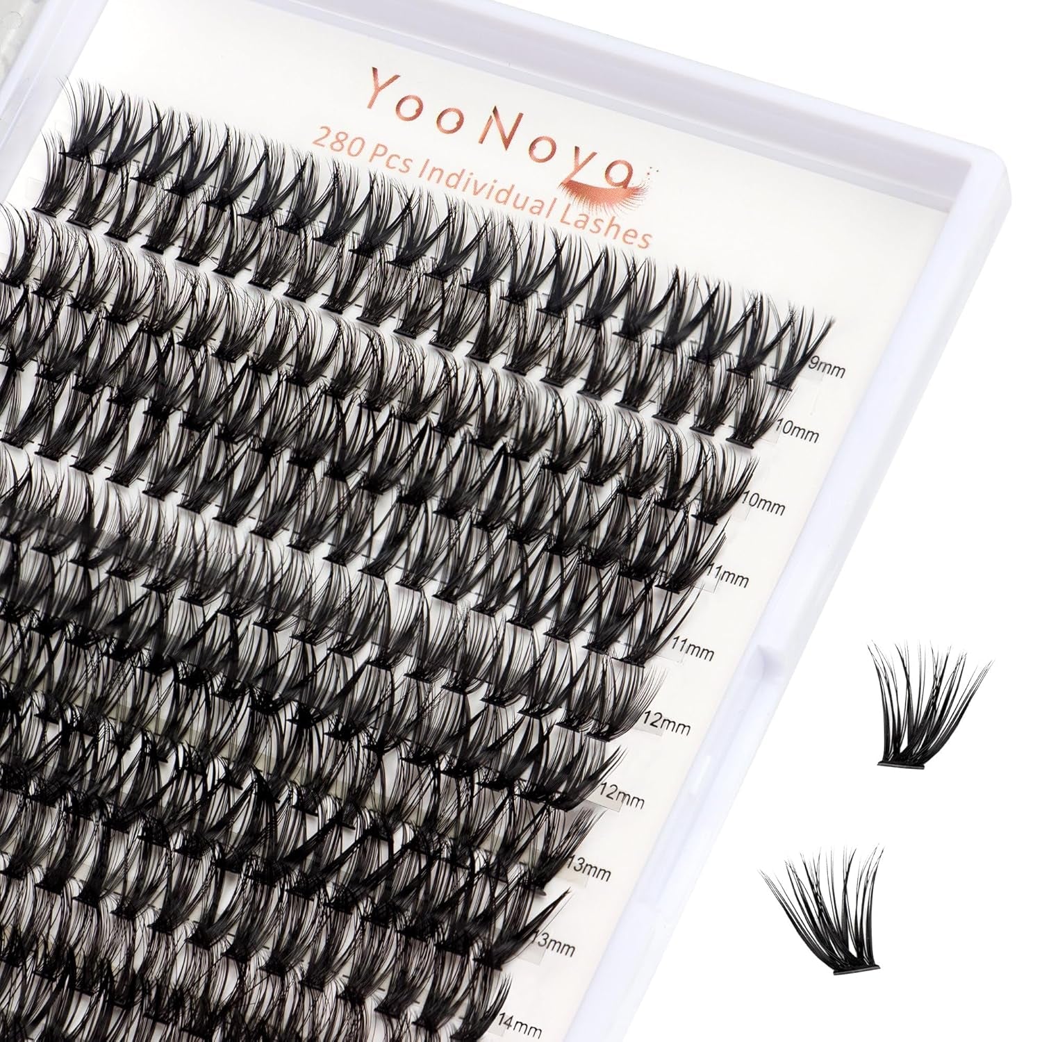 Wispy Cluster Lashes 144 Pcs 11Mm Natural Individual Eyelashes Wispy C D Curl DIY Cluster Eyelash Extensions Super Thin Band Eyelashes (Qf-11Mm)