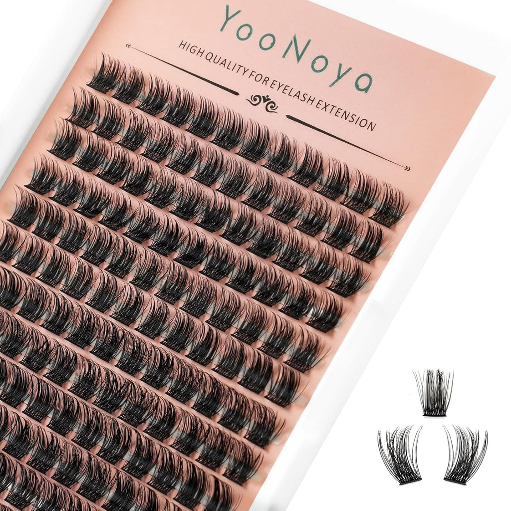 Wispy Cluster Lashes 144 Pcs 11Mm Natural Individual Eyelashes Wispy C D Curl DIY Cluster Eyelash Extensions Super Thin Band Eyelashes (Qf-11Mm)