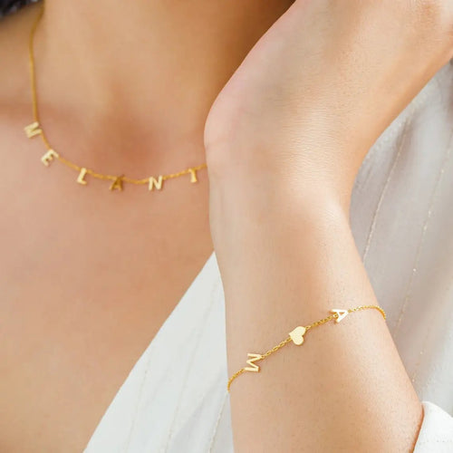 Initial Letter Bracelet – Custom Name Bracelet for Women, Men & Kids – Personalized Gold or Silver Bracelet – Birthday, Christmas, Mother’s Day Gift