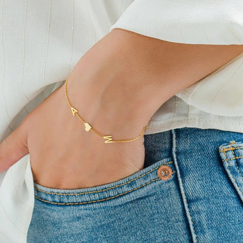 Initial Letter Bracelet – Custom Name Bracelet for Women, Men & Kids – Personalized Gold or Silver Bracelet – Birthday, Christmas, Mother’s Day Gift