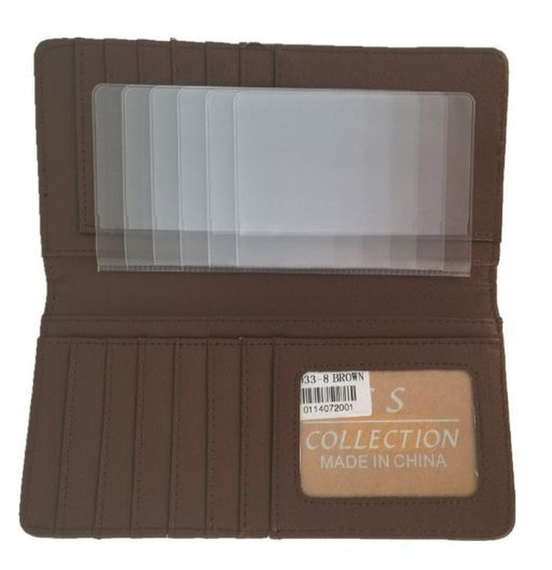 Texas State Mens Wallet Western Bifold Check Book Style Ostrich Brown